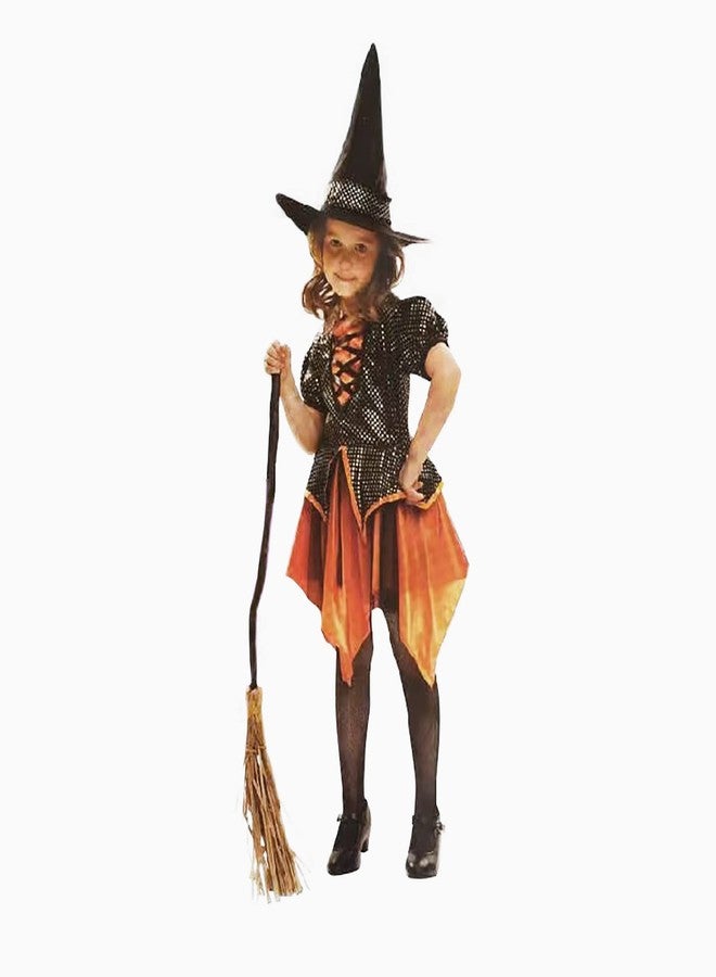 VRITRAZ Polyester Girls Halloween Costume Outfit for Kids 7-10 Years - (Size-Large, Color-Black) - Image 1